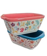 Two (2) Pioneer Woman ~ Ceramic ~ Mini Loaf Pans ~ KEEPSAKE Floral Desig... - €29,92 EUR