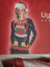 Ugly Christmas Sweater Dressy Elf Tshirt Womens Small New in Package - $15.83