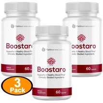 3- PACK-Boostaro- Male Virility Blood Flow Supplement, Bostaroo (60 Caps... - $84.10