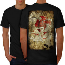 Samurai Dragon Clash Shirt Battle Art Men T-shirt Back - £10.35 GBP