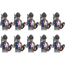 10pcs Wars of the Roses Englishmen Hammer Shield Soldiers Minifigures - £19.97 GBP