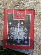 Lenox "Seasonal Gems" Silver Toned Jeweled Snowflake Christmas Ornament - £14.08 GBP