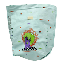 1988 GRIMACE McDonald’s Vinyl Cooler Lunch Bag Happy Meal Teal Purple Gr... - $9.89