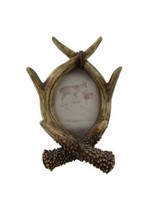 Faux Deer Antler 3.5x5 in Picture Frame Photo Hunting Cabin Lodge Wall Decor - £15.42 GBP