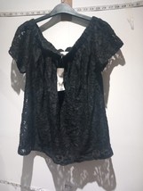 PEACOCKS  lace tops size 12 Black Women BNWT Express Shipping Fomod - $21.78