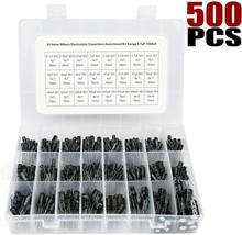 24 Value 500Pcs Electrolytic Capacitor Assortment Box Kit Range 0.1Uf-10... - $23.99