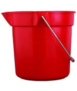 Heavy Duty RED 10quart=2.5 gallon PLASTIC BUCKET rOund Pail w/ Handle RU... - €42,63 EUR