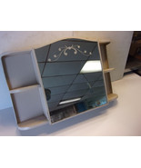 Vintage Tin  Medicine Cabinet  with side Shelves And engraved Mirror - $222.75