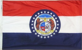 Missouri State Flag USA Made to State Design Specifications 3 x 5 Feet Model 142 - £54.26 GBP