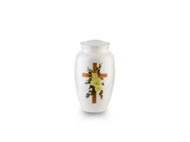Yellow Rose Cross 220 Cubic Inches Large/Adult Funeral Cremation Urn for... - $225.00