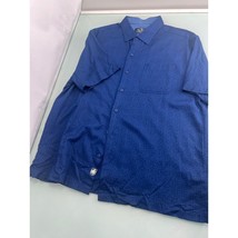 Nat Nast Men Shirt Lounge Button Up Silk Cotton Blend Blue Large L - £15.55 GBP