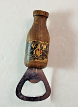 Vintage Vat 69 Scotch Whisky Wood Bottle Opener 3-3/4&quot; Distillers England  - £9.46 GBP