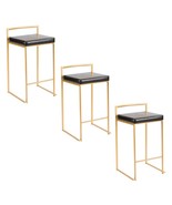 Gold Metal Counter Stools (Set of 3) - $484.15 CAD