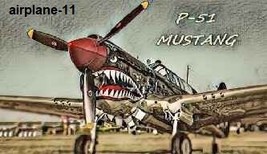 Vintage Warplane North American P-51 Mustang Magnet #11 - $7.99