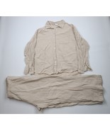 Vintage Y2K Gap Womens XL Oversized 2 Piece Wide Leg Pants Button Shirt ... - $135.33 CAD