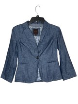 The Limited Women&#39;s Blazer Jacket Career Work Long Sleeve Cotton Denim B... - $21.77
