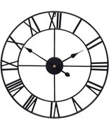 Farmhouse Large Wall Clock Pure Metal Vintage Decorative Large Oversized... - £132.52 GBP