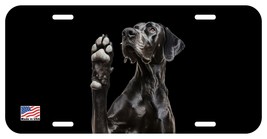 Great Dane Black Face Waving Personalize Novelty Metal License Plate B - $8.90+