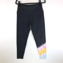 Electric &amp; Rose Womens Leggings High Rise Color Block Tie Dye Stretch Black XL - £30.98 GBP