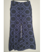 Ett Twa by Anthropologie Womens 0P Pants Blue Flare Palazzo Embroidered ... - £31.69 GBP