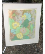 JIM WARREN Vintage MODERN ABSTRACT FLORAL WATERCOLOR SERIGRAPH Numbered ... - $590.00