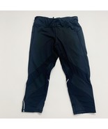 Zella Black Athletic Leggings Cropped Pant Drawstring Waist Size Medium - $233.40 MXN