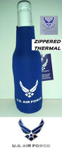 Us Air Force Usa Bottle Koozie Cooler Coozie Wrap Insulator Sleeve Jacket Holder - £7.90 GBP+