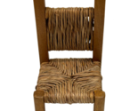 Miniature Display Chair Sea Grass and Wood 7.5" x 3.5" Handmade Dollhous... - $9.90