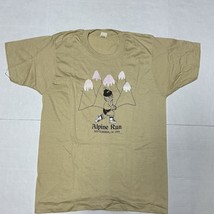 Vintage 1980s Alpine Run Single Stitch USA Made T-Shirt Size Large 1984 - $22.90