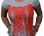 Bench UK Morph Camiseta Gris Derritiéndose Naranja Logo Gráfico Camisa M... - $14.99