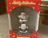 Christopher Radko Holiday Celebrations Dangling Double  Santa  Ornament ... - £14.94 GBP