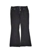 London Jean Flare Jeans Womens 6 Black Denim Bell Bottom Mid Rise Snap B... - £25.18 GBP