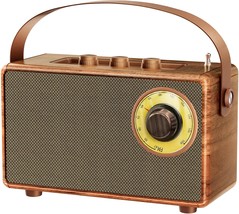 Portable Retro Speaker Bluetooth Radio Vintage Decor With Fm Radio Rich ... - £32.43 GBP