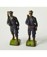 Vintage Pair of Cast Iron Painted soldiers made in London England fair c... - £12.42 GBP