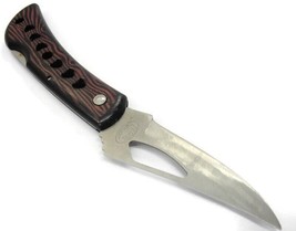 Frost Cutlery Stainless Steel Plastic Rosewood Handle Folding Pocket Knife - £7.88 GBP