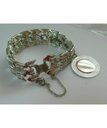 Vintage Signed Coro Silver-tone Linked Heart Arrow Charm Bracelet - $29.53 CAD