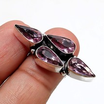 Pink Amethyst Handmade Fashion Ethnic Gifted Ring Jewelry 5.50&quot; SA 6311 - £4.78 GBP