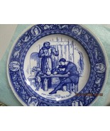 ANTIQUE Ivanhoe Plate flow blue-Wedgwood 10.25&quot; England Black Night ^^^ - $1,787.59 MXN