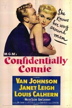 Confidentially Connie Original 1953 Vintage One Sheet Poster - £223.02 GBP