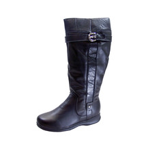 PEERAGE Penelope Women&#39;s Wide Width Side Zip Leather Knee High Boots - $149.95