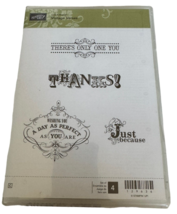 Stampin Up Cling Rubber Stamps Vintage Verses Thanks Just Because Perfect as You - £3.19 GBP