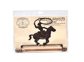 Classic Motifs Cowboy On Horse 7.5 Inch Fabric Holder With Dowel - £19.50 GBP