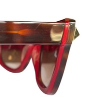 Valentino V656S 240 Red Tortoise Rockstud Sunglasses Italy V Logo image 8