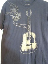 Woodstock MED T-Shirt &quot;3 Days Of Peace And Music&quot; Guitar Peace Sign Dove Black - £18.01 GBP