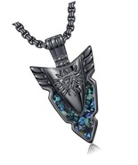 Viking Arrowhead/Thors Hammer/Axe/Wolf Necklace for Men 925 Sterling Sil... - $3,022.52 MXN