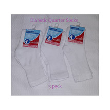  Diabetic Quarter Socks for Women 3-Pack   White Ankle Socks for Diabeti... - £13.93 GBP