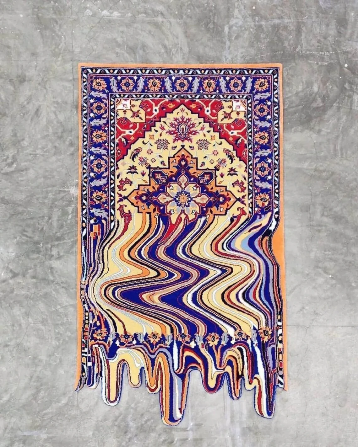 Melting Hand-Tufted Rug Multi-Color Floral Rug.For Bedroom Rug AreaRug.6... - $592.00