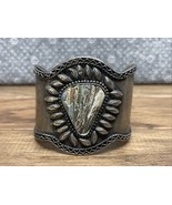 Vtg Silver Tone Bracelet Abalone Mother Of Pearl CV JD - €16,91 EUR