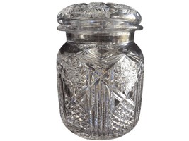 Libbey American Brilliant Period Cut Glass Cigar Jar Humidor 8.25&quot; x 5.5&quot; - £336.32 GBP