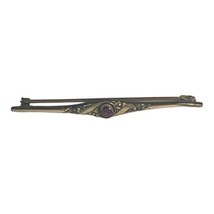 Antique VIctorian Amethyst Sterling Purple Stick Brooch pin vintage 1.75” VTG - £44.10 GBP